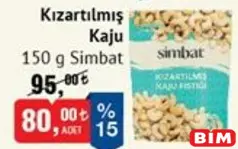 SİMBAT KIZARTILMIŞ KAJU 150 G fiyat ve kampanya bilgisi